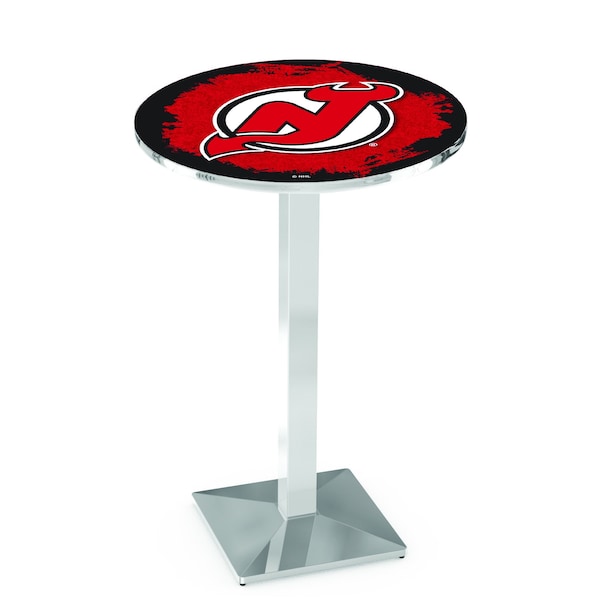 42" Chrome New Jersey Devils Pub Table